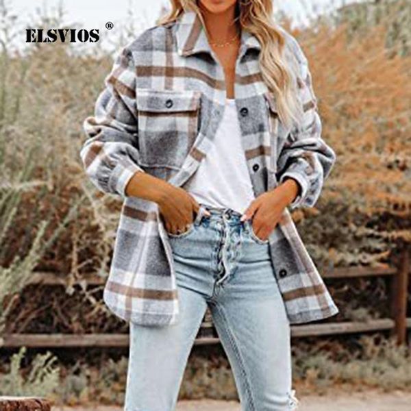 women's wool & blends casual fall winter long sleeves loose plaid printed shirts outwear fashion 2022 spring elegant lapel buttons card, Black
women's wool & blends casual fall winter long sleeves loose plaid printed shirts outwear fashion 2022 spring elegant lapel buttons card, Black
