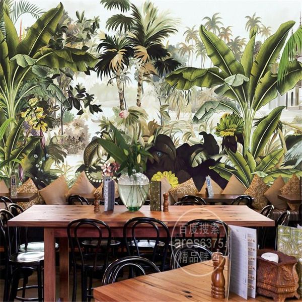 wallpapers custom 3d po wallpaper home decor retro nostalgic pastoral hand painted banana leaves large mural living room wall decoration
wallpapers custom 3d po wallpaper home decor retro nostalgic pastoral hand painted banana leaves large mural living room wall decoration