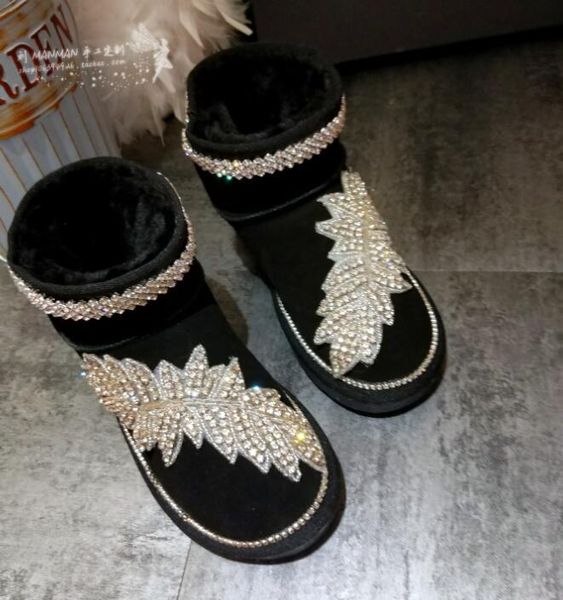 winter large size sequins booties rhinestone tassels snow boots princess leaf drills women's cotton shoes, Black
winter large size sequins booties rhinestone tassels snow boots princess leaf drills women's cotton shoes, Black