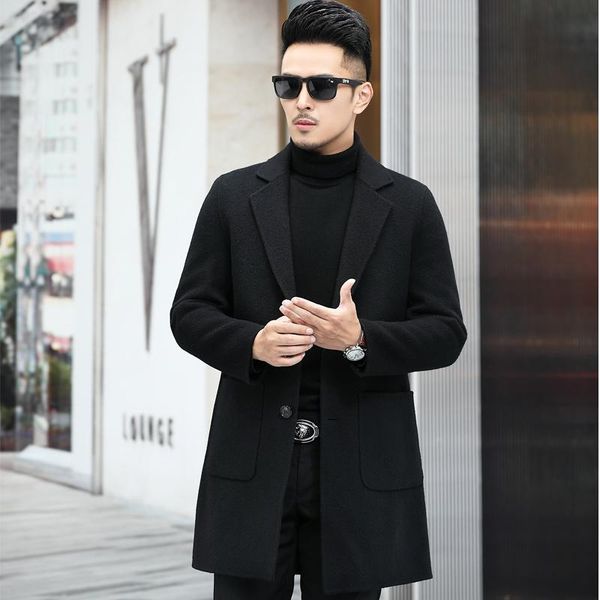 men's wool & blends 2021 autumn real double-faced woolen coat male 90% coats fashion black long jackets clothing manteau homme gmm678
men's wool & blends 2021 autumn real double-faced woolen coat male 90% coats fashion black long jackets clothing manteau homme gmm678