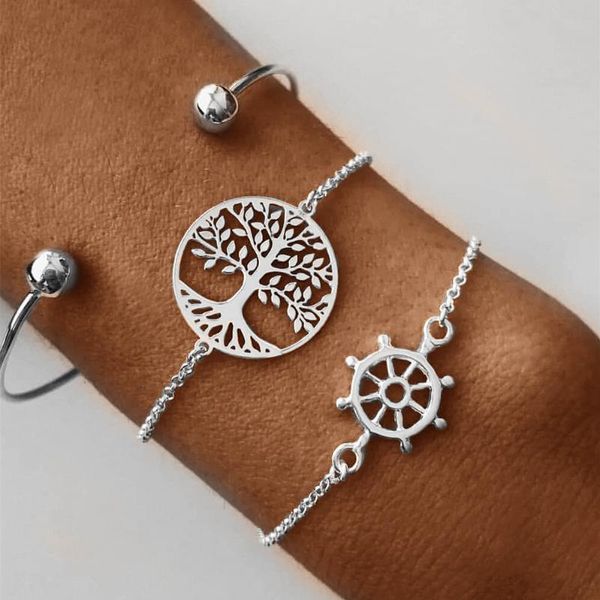 charm bracelets diezi bohemia vintage beach tree of life bracelet sets for women silver metal chain beads jewelry gifts, Golden;silver
charm bracelets diezi bohemia vintage beach tree of life bracelet sets for women silver metal chain beads jewelry gifts, Golden;silver