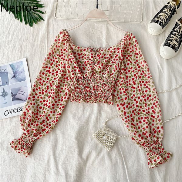 neploe retro wooden ear print blouse holiday beach style slim fit pleat blusas square collar off shoulder chiffon shirt 48982, White
neploe retro wooden ear print blouse holiday beach style slim fit pleat blusas square collar off shoulder chiffon shirt 48982, White
