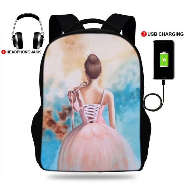 backpack girls cartoon ballet dancer print multifunction usb charging school bags for teens women laptravel
backpack girls cartoon ballet dancer print multifunction usb charging school bags for teens women laptravel