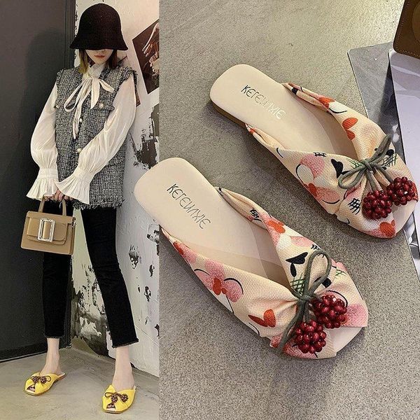 all-match slippers women summer the slides outside fashion concise print shallow string bead butterfly-knot low (1cm-3cm), Black
all-match slippers women summer the slides outside fashion concise print shallow string bead butterfly-knot low (1cm-3cm), Black