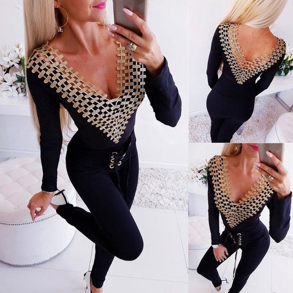 jumpsuits for women 2021 balck deep v neck womens jumpers clothing high fashion blouses and ropa mujer #c women's & shirts, White
jumpsuits for women 2021 balck deep v neck womens jumpers clothing high fashion blouses and ropa mujer #c women's & shirts, White