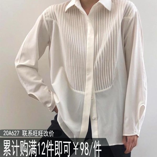 women's jackets swedish fashion early spring niche design pleating process curved white shirt organ pleated long sleeve loose, Black;brown
women's jackets swedish fashion early spring niche design pleating process curved white shirt organ pleated long sleeve loose, Black;brown