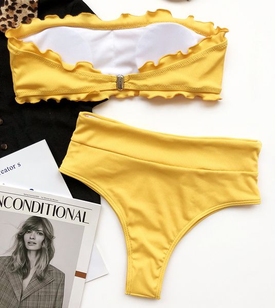 2021 ruffle frilled female bandeau swimsuit high waist women swimwear two-pieces bikini set ribbed bathing suit swimin
2021 ruffle frilled female bandeau swimsuit high waist women swimwear two-pieces bikini set ribbed bathing suit swimin