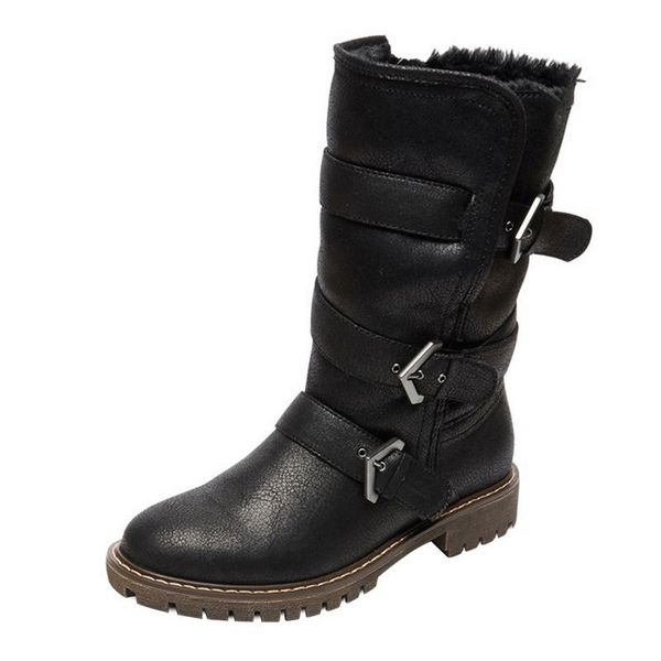 boots fashion fur plus ankle winter women pu leather casual lady work shoes round toe bunkle starp female, Black
boots fashion fur plus ankle winter women pu leather casual lady work shoes round toe bunkle starp female, Black