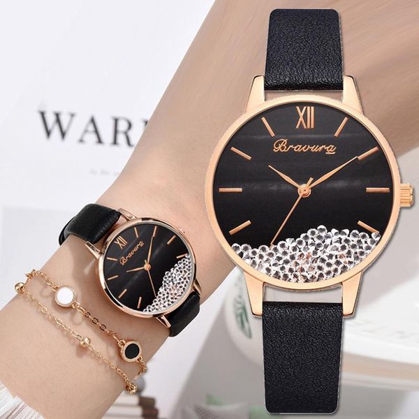 luxury women gradient dial bracelet watches for ladies crystal analog quartz wristwatches fashion sports dress clock, Slivery;brown
luxury women gradient dial bracelet watches for ladies crystal analog quartz wristwatches fashion sports dress clock, Slivery;brown