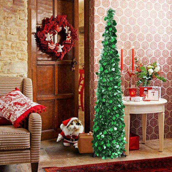 christmas decorations 1.5m collapsible artificial tree with stand tassel sequins xmas decor party present home festive supplies
christmas decorations 1.5m collapsible artificial tree with stand tassel sequins xmas decor party present home festive supplies