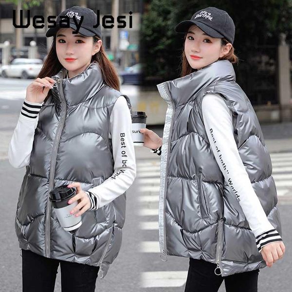 women's vests glossy autumn winter female vest coat casual shiny fabric waistcoat women thick warm waterproof sleevless lady jacket plu, Black;white
women's vests glossy autumn winter female vest coat casual shiny fabric waistcoat women thick warm waterproof sleevless lady jacket plu, Black;white