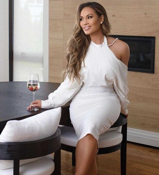 women full sleeve designer beading backless elegant cotton party dress ladies trendy evening chic vestido 210527, Black;gray
women full sleeve designer beading backless elegant cotton party dress ladies trendy evening chic vestido 210527, Black;gray