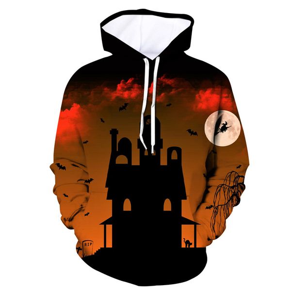 halloween hooded drawstring sweatshirt fall/winter 3d digital print sweatshirt, Black
halloween hooded drawstring sweatshirt fall/winter 3d digital print sweatshirt, Black