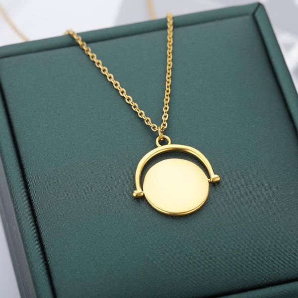 pendant necklaces metal round rotatable for women stainless steel gold chain geometric charms choker necklace gothic jewelry, Silver
pendant necklaces metal round rotatable for women stainless steel gold chain geometric charms choker necklace gothic jewelry, Silver