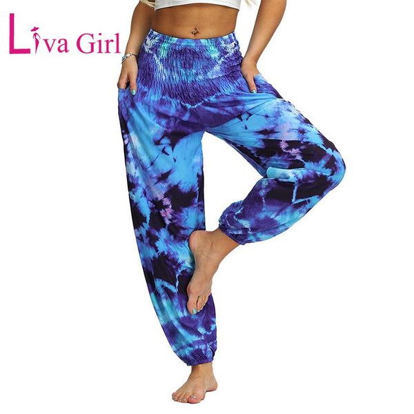 women's pants & capris liva girl blue boho tie-dye print woman casual loose hippy harem high waist trousers female multicolor long pant, Black;white
women's pants & capris liva girl blue boho tie-dye print woman casual loose hippy harem high waist trousers female multicolor long pant, Black;white