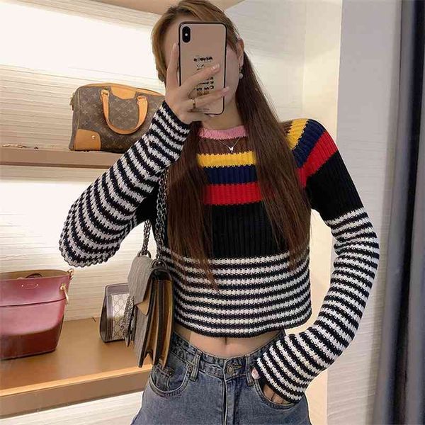 foridol colorful rainblow striped pullovers sweater women vintage oversized casual sweater jumper atumn winter pullovers 210415, White;black
foridol colorful rainblow striped pullovers sweater women vintage oversized casual sweater jumper atumn winter pullovers 210415, White;black
