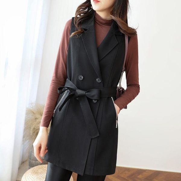 women's vests long waistcoat women 2021 spring and autumn korean sleeveless suit vest jacket professional lace up windbreaker black r40, Black;white
women's vests long waistcoat women 2021 spring and autumn korean sleeveless suit vest jacket professional lace up windbreaker black r40, Black;white