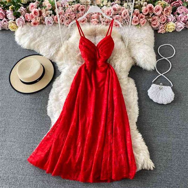 summer seaside vacation beach vestidos female backless slim slimming lace suspender midi dress c853 210506, Black;gray
summer seaside vacation beach vestidos female backless slim slimming lace suspender midi dress c853 210506, Black;gray