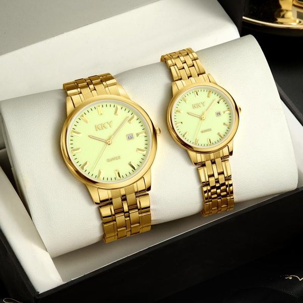 wristwatches golden couple luminous quartz watches men women luxury relogio masculino creative gold bracelet wristwatch full steel clock 202, Slivery;brown
wristwatches golden couple luminous quartz watches men women luxury relogio masculino creative gold bracelet wristwatch full steel clock 202, Slivery;brown
