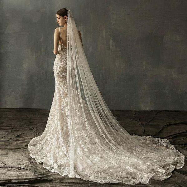 bridal veils beautiful long pearl veil one layer 3m cathedral 3 meters ivory wedding with pearls 2021 bride accessories, Black
bridal veils beautiful long pearl veil one layer 3m cathedral 3 meters ivory wedding with pearls 2021 bride accessories, Black
