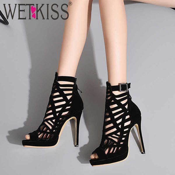wetkiss summer high heels ankle boots women hollow out peep toe thin heels platform footwear ladies gladiator shoes big size 50 210630, Black
wetkiss summer high heels ankle boots women hollow out peep toe thin heels platform footwear ladies gladiator shoes big size 50 210630, Black