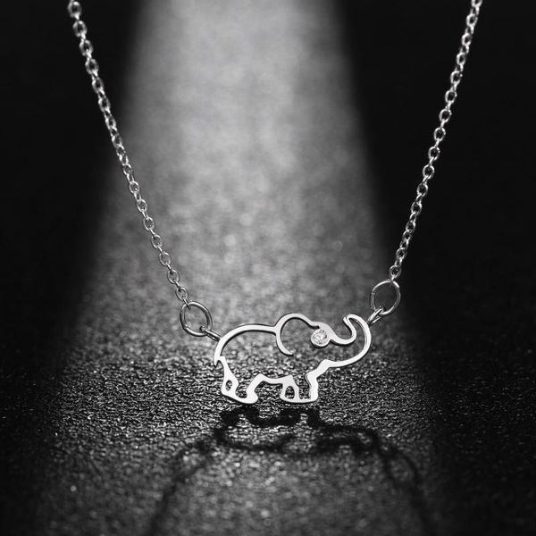 ascona charm elephant necklace copper zirconia pendant gold long chain women's party birthday jewelry gift necklaces, Silver
ascona charm elephant necklace copper zirconia pendant gold long chain women's party birthday jewelry gift necklaces, Silver