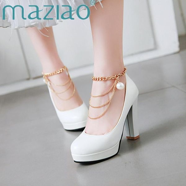 dress shoes maziao 2021 arrival women super high pumps spring summer pu leather slip on with chain fashion heels woman, Black
dress shoes maziao 2021 arrival women super high pumps spring summer pu leather slip on with chain fashion heels woman, Black