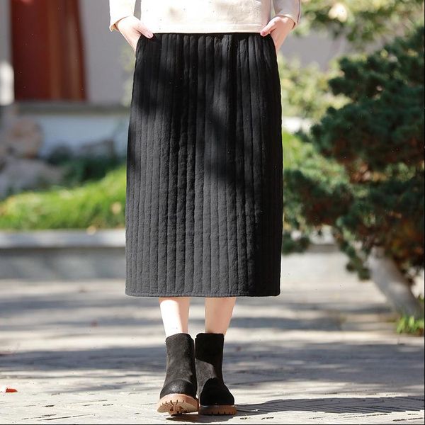 vintage cotton linen elastic mid women skirt waist solid color winter spring loose 3 colors bud, Black
vintage cotton linen elastic mid women skirt waist solid color winter spring loose 3 colors bud, Black