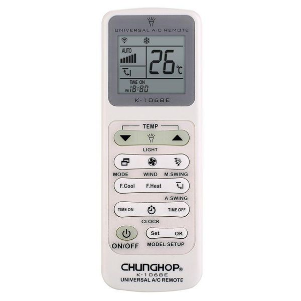remote controlers chunghop k-1068e 1000 in 1 universal a/c control for air conditioner controller with led light function
remote controlers chunghop k-1068e 1000 in 1 universal a/c control for air conditioner controller with led light function