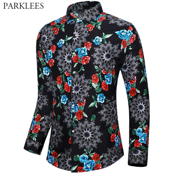 rose floral printed mens dress shirts wedding party shirt for men casual slim fit mens long sleeve shirt daily streetwear male 210524, White;black
rose floral printed mens dress shirts wedding party shirt for men casual slim fit mens long sleeve shirt daily streetwear male 210524, White;black