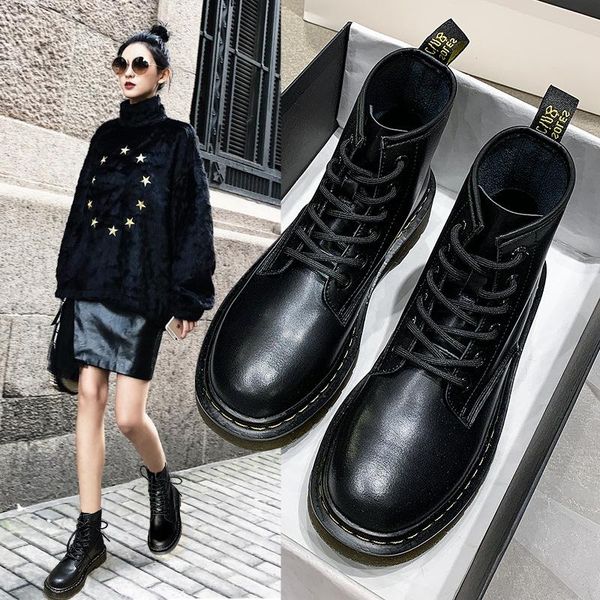 boots locomotive mid-tube short genuine leather rubber british style retro autumn and winter female, Black
boots locomotive mid-tube short genuine leather rubber british style retro autumn and winter female, Black