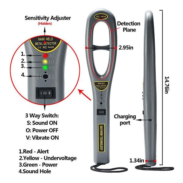 portable hand held metal detector light-weight security scanner wand high sensitivity pinpointer tn99 detectors
portable hand held metal detector light-weight security scanner wand high sensitivity pinpointer tn99 detectors