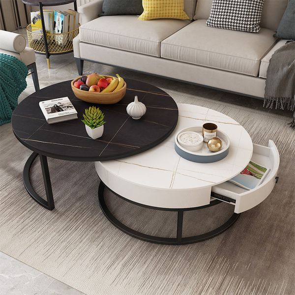 nordic marble combination small family living room province space l & b with drawer round tea table
nordic marble combination small family living room province space l & b with drawer round tea table