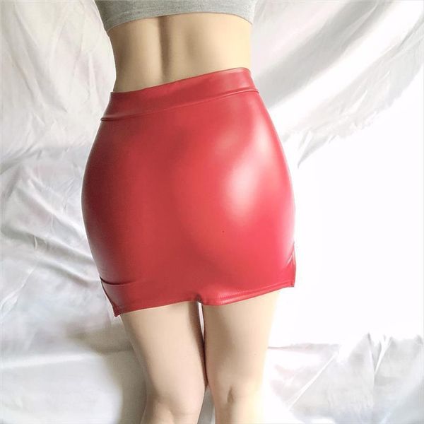high waist pu temptation womens skirts split secretary clothes tight patent leather one step hip white allneon, Black
high waist pu temptation womens skirts split secretary clothes tight patent leather one step hip white allneon, Black
