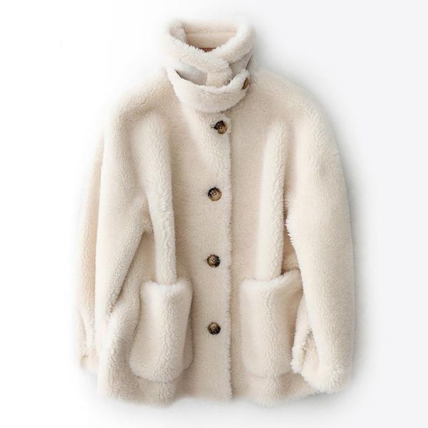 women's fur & faux luxury genuine wool coat mandarin collar winter women outerwear overcoat lf9050, Black
women's fur & faux luxury genuine wool coat mandarin collar winter women outerwear overcoat lf9050, Black