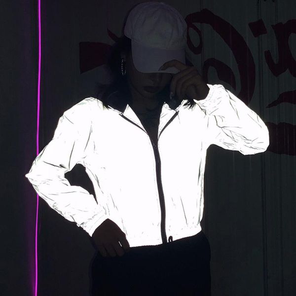 cool hip hop women jacket reflective windbreaker hooded zipper up outfit long sleeve solid color wild fashion coat women's jackets, Black;brown
cool hip hop women jacket reflective windbreaker hooded zipper up outfit long sleeve solid color wild fashion coat women's jackets, Black;brown