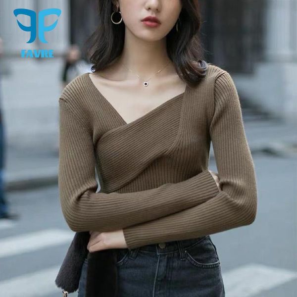women's sweaters favre v-neck sweater women long sleeve bottoming shirt fashion autumn pullover korean style womens jumper, White;black
women's sweaters favre v-neck sweater women long sleeve bottoming shirt fashion autumn pullover korean style womens jumper, White;black
