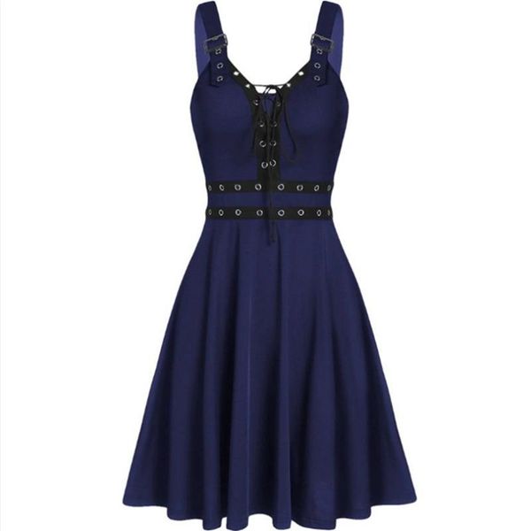 casual dresses women gothic deep v neck night club slim dress 2021 fall punk sleeveless rivet fashion tunic hip hop bandage, Black;gray
casual dresses women gothic deep v neck night club slim dress 2021 fall punk sleeveless rivet fashion tunic hip hop bandage, Black;gray