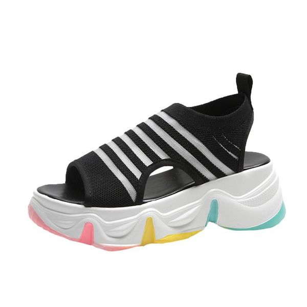fashion women sandals breathable summer wild colorful bottom platform shoes wedge casual sandalias, Black
fashion women sandals breathable summer wild colorful bottom platform shoes wedge casual sandalias, Black