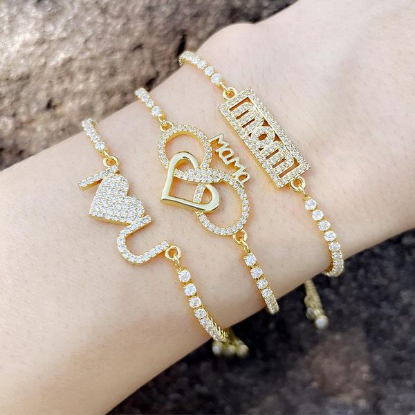charm bracelets eyika trendy mama mom heart for women tennis chain ajustable bangle fashion zircon mother's day jewelry gift, Golden;silver
charm bracelets eyika trendy mama mom heart for women tennis chain ajustable bangle fashion zircon mother's day jewelry gift, Golden;silver