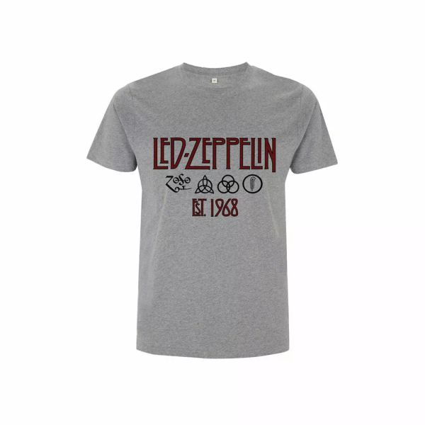 led zeppelin t shirt symbols est 1968 officially licensed grey rock band tee, White;black
led zeppelin t shirt symbols est 1968 officially licensed grey rock band tee, White;black