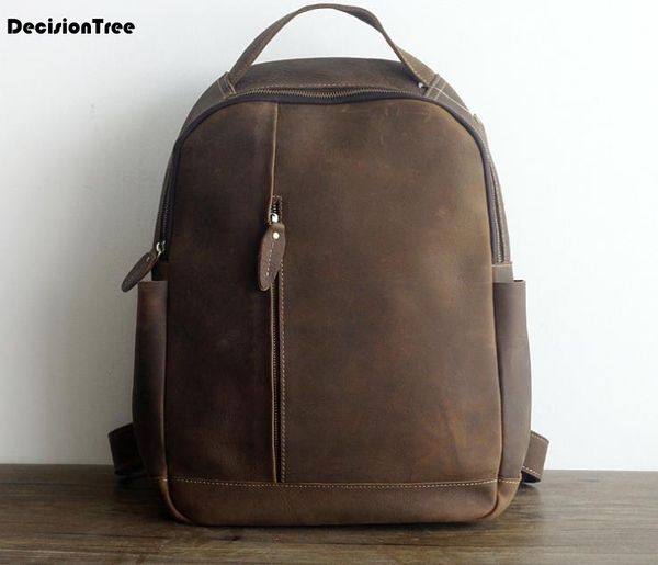 backpack genuine leather men student schoolbag crazy horse vintage male travel bag design casual
backpack genuine leather men student schoolbag crazy horse vintage male travel bag design casual