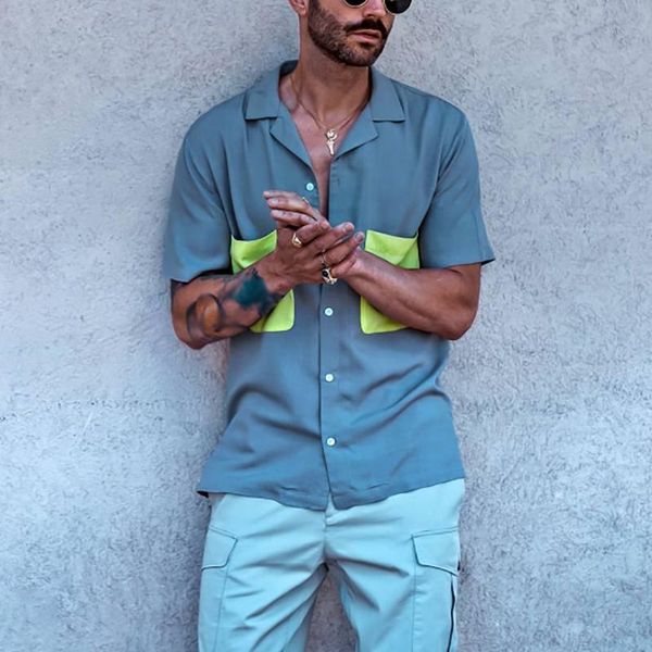 2021 fashion patchwork men shirts summer short sleeve trun down collar button blouse stylish multi pockets camisa s-3xl, White;black
2021 fashion patchwork men shirts summer short sleeve trun down collar button blouse stylish multi pockets camisa s-3xl, White;black