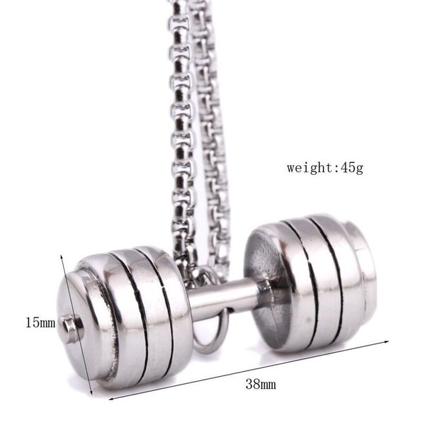 pendant necklaces 2021 stainless steel dumbbell necklace crystal from swarovskis fit men and women for party, Silver
pendant necklaces 2021 stainless steel dumbbell necklace crystal from swarovskis fit men and women for party, Silver