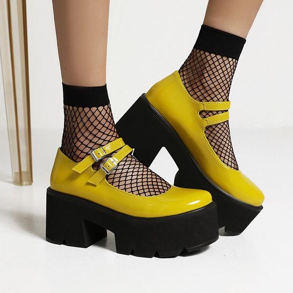 dress shoes yellow platform mary jane women mid chunky heel gothic lolita pump round toe fashion punk, Black
dress shoes yellow platform mary jane women mid chunky heel gothic lolita pump round toe fashion punk, Black