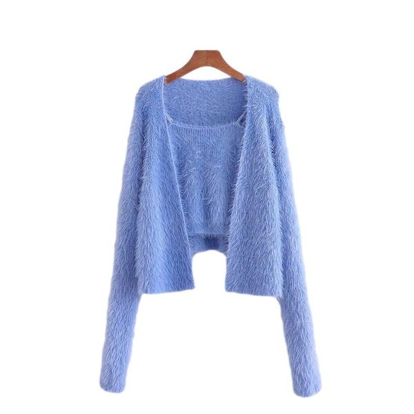 women's tracksuits nice casual woman basic mohair camisole cardigan suits spring vogue ladies soft suit girls cute candy colors, Gray
women's tracksuits nice casual woman basic mohair camisole cardigan suits spring vogue ladies soft suit girls cute candy colors, Gray