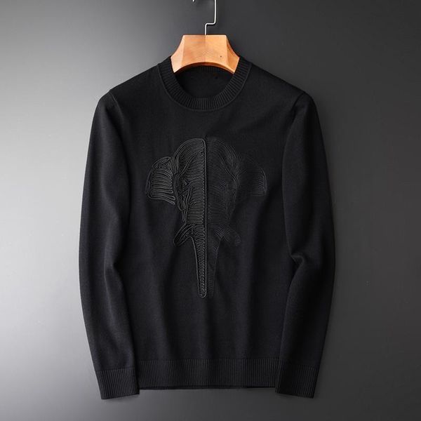 men's sweaters men sweater fashion elephant embroidery man autumn and winter round collar pullovers knitted mens, White;black
men's sweaters men sweater fashion elephant embroidery man autumn and winter round collar pullovers knitted mens, White;black