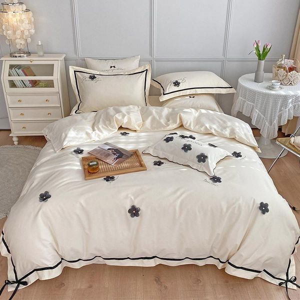 bedding sets 100% cotton princess style comfort beding set white blue soild color bed for girl luxury
bedding sets 100% cotton princess style comfort beding set white blue soild color bed for girl luxury