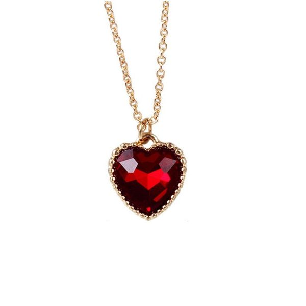 elegant red heart-shaped pendant necklace charming womens crystal zircon clavicle chain fashion ladies wedding party jewelrydio chan contact, Silver
elegant red heart-shaped pendant necklace charming womens crystal zircon clavicle chain fashion ladies wedding party jewelrydio chan contact, Silver