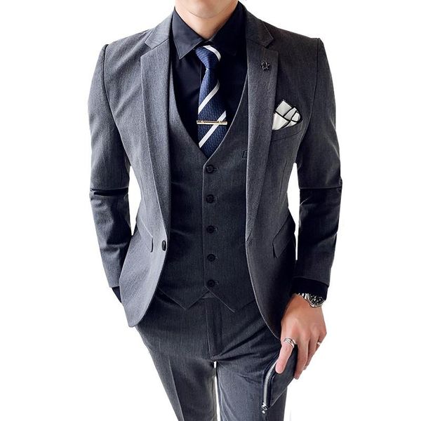 jacket vest pants high end bridegroom's man formal wedding gown business party slim fit suit blazer coat trousers 3 pcs sets men's, White;black
jacket vest pants high end bridegroom's man formal wedding gown business party slim fit suit blazer coat trousers 3 pcs sets men's, White;black